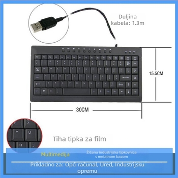 L-100 laptop tipkovnica, 88 tipki, žična, metalno kućište