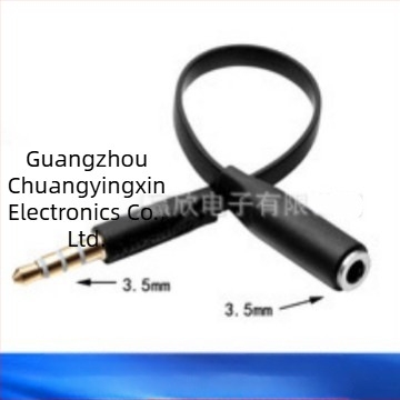 3,5 mm muški–ženski audio adapter za mobilne telefone, okrugli 4-žilni konektor, pogodan za prijenos uživo zvuka