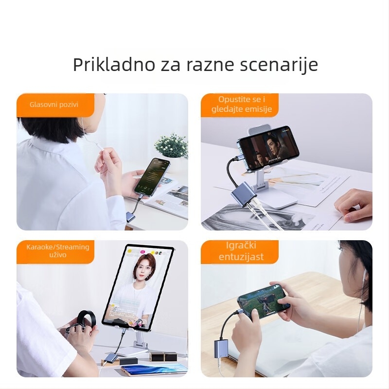 Sorry AA iPhone slušni adapter 1 na 2, audio splitter