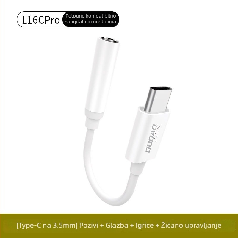Unique L16C Type-C na 3,5 mm audio pretvarač kabel