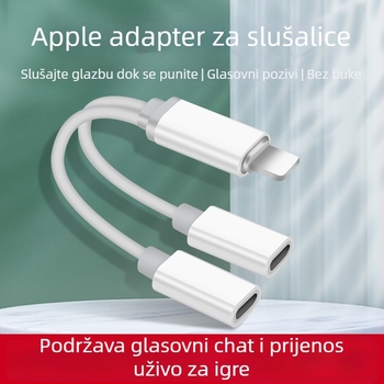 Apple 2-u-1 kabel za napajanje i audio adapter za iPhone seriju (napajanje + slušanje glazbe)