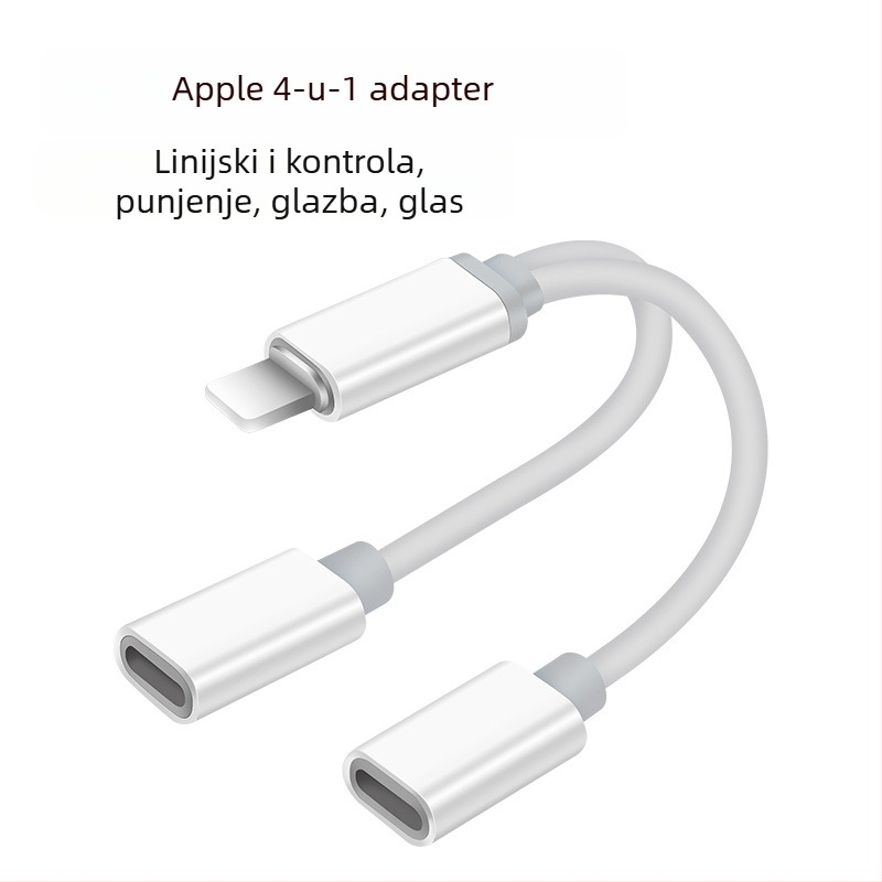Apple 2-u-1 kabel za napajanje i audio adapter za iPhone seriju (napajanje + slušanje glazbe)