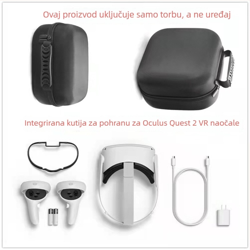 Torba za skladištenje VR headseta VR002, OEM obrada, kompatibilno s Oculus Quest 2, OPP pakiranje