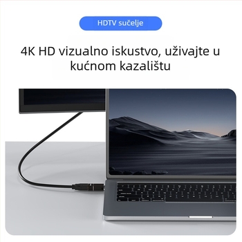 Type-C na HDMI adapter za prijenos videa i zvuka; kućište od aluminijske legure; kompatibilan s Windowsom, Androidom i Mac OS.