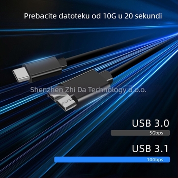 USB kabel za podatke — adapterski kabel, bakrena vodljivost, kućište injekcijskog oblikovanja