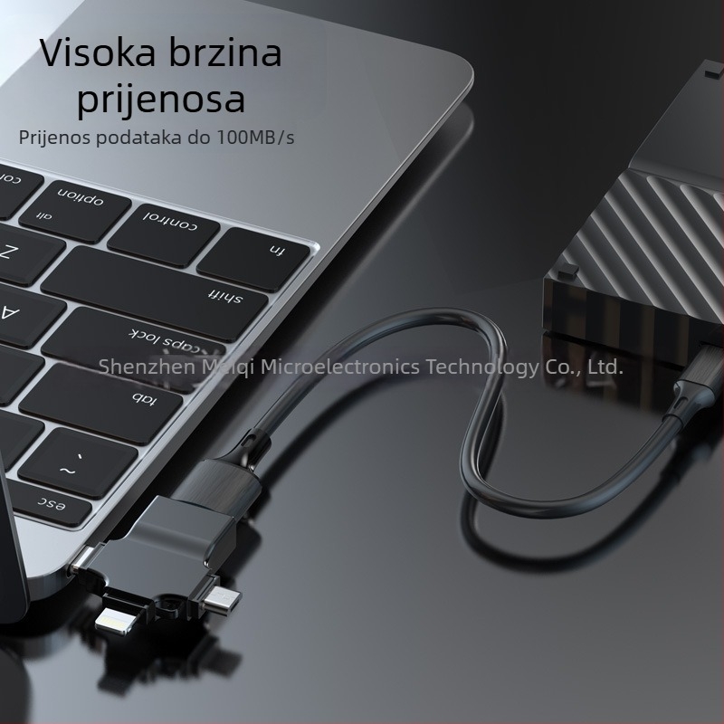 OTG USB-C adapter – 3-u 1 višenamjenski Type-C adapter za Apple i Android, Model M10, cinkova legura
