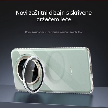 Prozirna TPU maska za Huawei Mate80, s skrivenim držačem i zaštitom leće, kompatibilna s Huawei Mate70