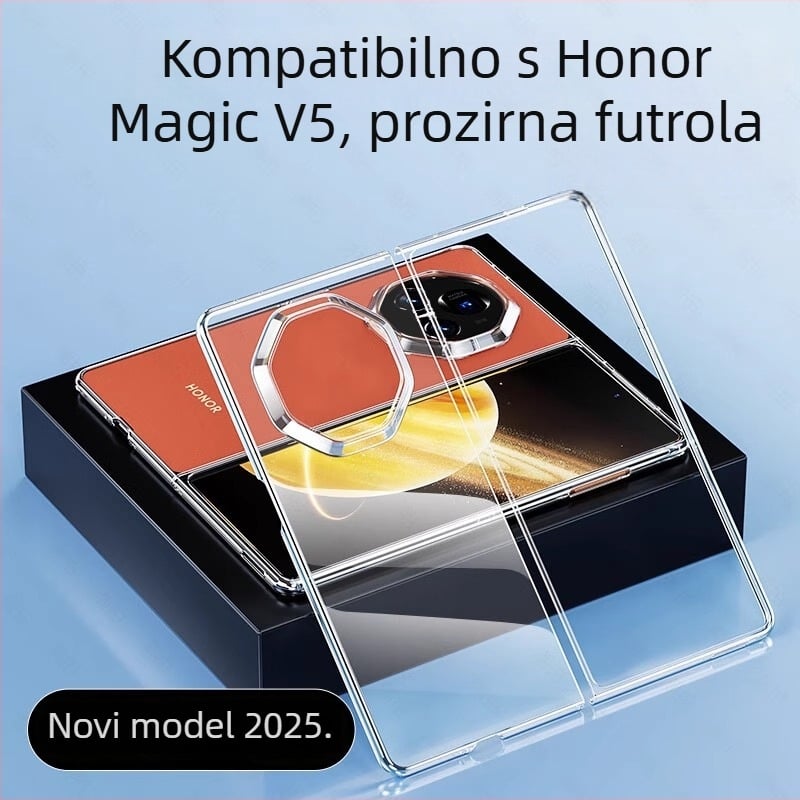 Futrola za HONOR MagicV5 s sklopnim dizajnom, PC materijal, elektroplatinirana završna obrada, zaštita od padova