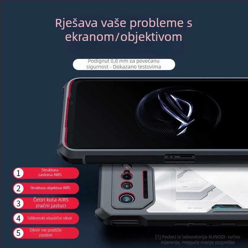 xundd kućište za ASUS ROG Phone 8 – potpuno zaštita uz zračni jastuk, otporno na padove, stražnji poklopac, TPU + akril, minimalistički dizajn, injekcijskim oblikovanjem