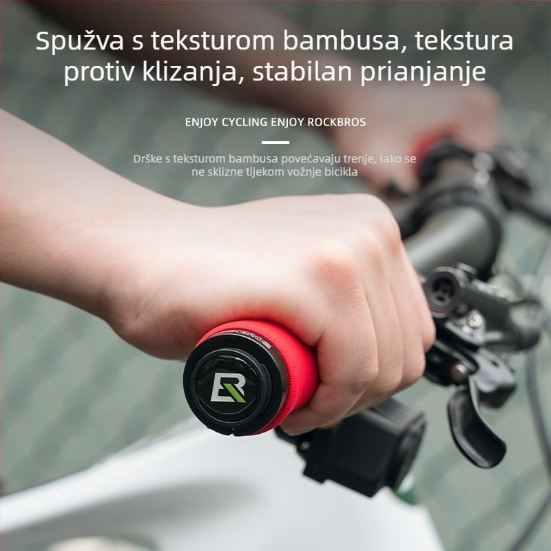 ROCKBROS Navlaka za ručicu upravljača bicikla s spužvom, EVA + aluminijski dvostruki prsten za zaključavanje, protuklizno, apsorpcija udara – MTB pribor