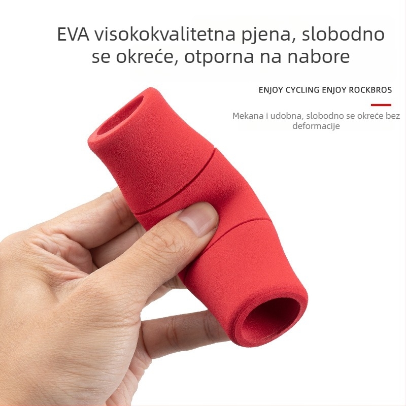 ROCKBROS Navlaka za ručicu upravljača bicikla s spužvom, EVA + aluminijski dvostruki prsten za zaključavanje, protuklizno, apsorpcija udara – MTB pribor