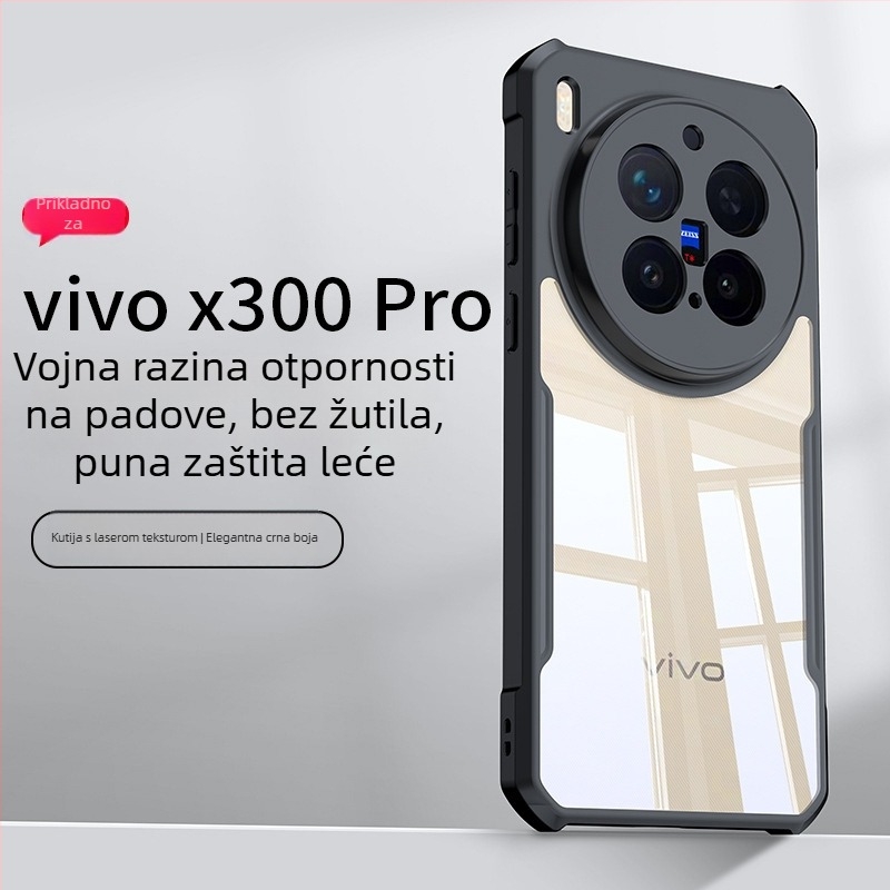 Xundd Vivo X300 Pro kućište za telefon – zaštita zračnog jastuka, protuklizno, otporno na pad, TPU+PC, toplinska tisk