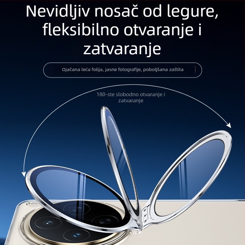 Držač objektiva bez okvira, proziran za Vivo X200S/X200 Ultra – Gusasi, polikarbonat, reljefna izrada