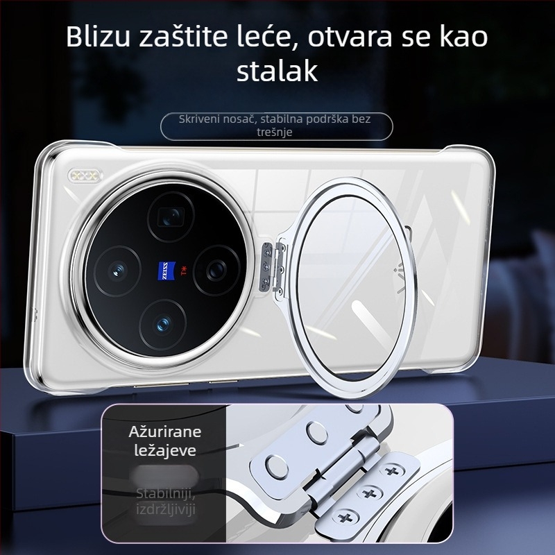 Držač objektiva bez okvira, proziran za Vivo X200S/X200 Ultra – Gusasi, polikarbonat, reljefna izrada