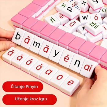 Emoji paket s Pinyin Mahjong slovima i društvena igra s karticama za spajanje za djecu – plastična puzzle, porijeklo Chenghai, uzrast 7–14, intelektualni razvoj