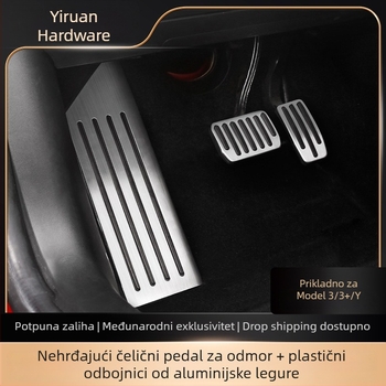 Aluminijski antislip pedali ubrzavanja i kočenja, set za Tesla Model 3 i Model Y, automatski mjenjač