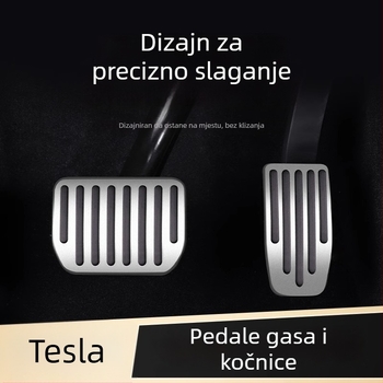 Pokrov zaštite od aluminijske legure za papučice gasa i kočnice za Tesla Model 3/Y, 2019–2023, automatski mjenjač