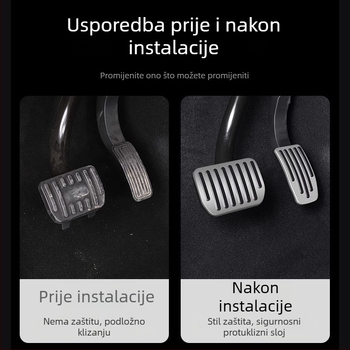 Pokrov zaštite od aluminijske legure za papučice gasa i kočnice za Tesla Model 3/Y, 2019–2023, automatski mjenjač