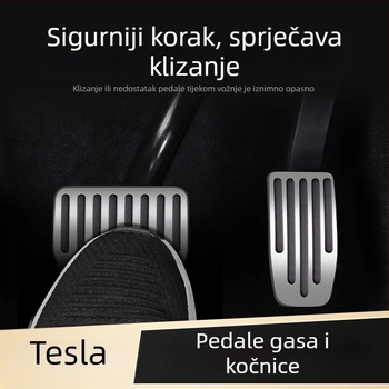 Pokrov zaštite od aluminijske legure za papučice gasa i kočnice za Tesla Model 3/Y, 2019–2023, automatski mjenjač