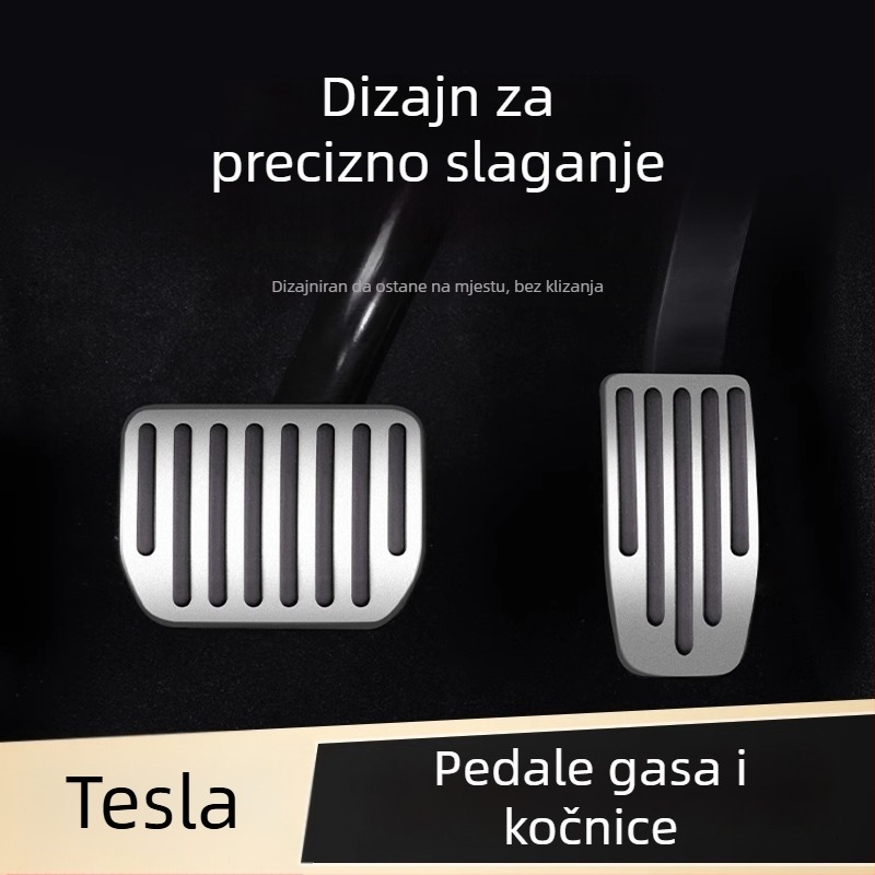 Pokrov zaštite od aluminijske legure za papučice gasa i kočnice za Tesla Model 3/Y, 2019–2023, automatski mjenjač