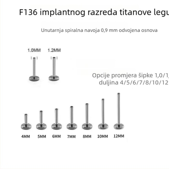 Naušnice od F136 titanija, dijamantno postavljene, geometrijski oblik, Xingxin