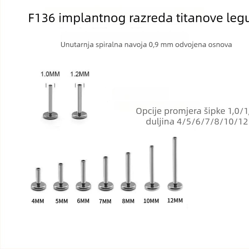 Naušnice od F136 titanija, dijamantno postavljene, geometrijski oblik, Xingxin