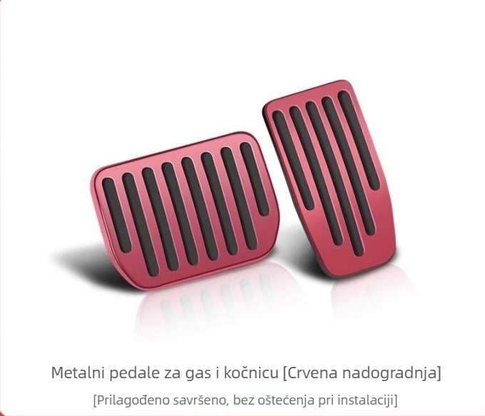 Set aluminijskih poklopaca pedala za Tesla Model 3/Y – ubrzanje, kočnica i pedala za nogu (dead pedal), automatski mjenjač, 2025 model