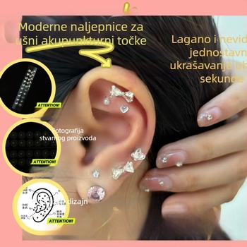 Naušnice u obliku luka od legure, gravirane, ušne igle od nehrđajućeg čelika, originalni dizajn