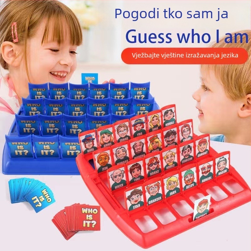 Guess Who I Am - Obiteljska logička društvena igra s puzzleom i interakcijom roditelj-dijete, za uzrast 4-14