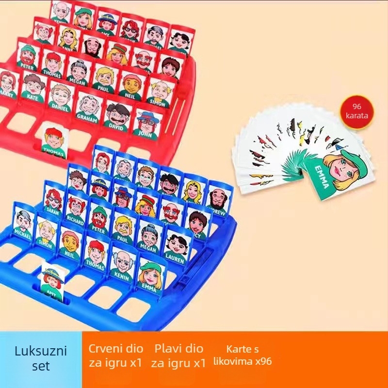 Guess Who I Am - Obiteljska logička društvena igra s puzzleom i interakcijom roditelj-dijete, za uzrast 4-14