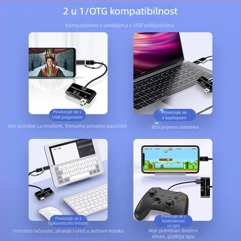 USB 3.0 čitač kartica s USB-C OTG za Android telefone (USB 3.0 sučelje, SD/SDHC/TF kartice, USB-C OTG, Android kompatibilnost)