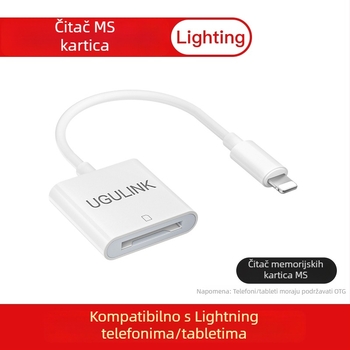 OTG pretvornik USB-C/Lightning za mobilne telefone, USB 2.0, 15 g, OEM dostupan, kompatibilan s iOS 13+