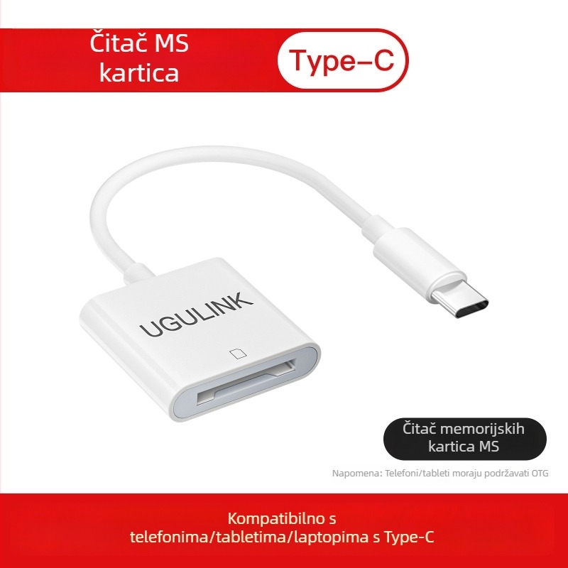 OTG pretvornik USB-C/Lightning za mobilne telefone, USB 2.0, 15 g, OEM dostupan, kompatibilan s iOS 13+