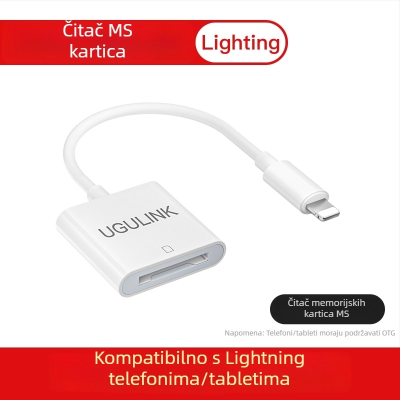 OTG pretvornik USB-C/Lightning za mobilne telefone, USB 2.0, 15 g, OEM dostupan, kompatibilan s iOS 13+