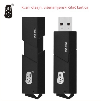 USB 3.0 čitač kartica za microSD/TF/SD — vanjski, plastični, model Chuanyu C307