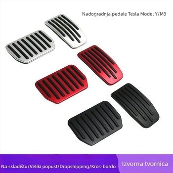 Tesla Model 3/Y pedale: ubrzavanje i kočioni pedali, protivklizne, plastične