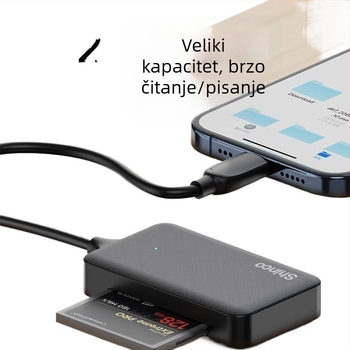 Type-C USB All-In-One Čitač kartica – TF podrška karticama • USB 2.0 sučelje • Nije OEM • Bez logotipa