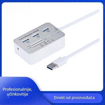 USB 3.0 čitač kartica i hub uz podršku MS/SD/M2/TF (Model USBX3+MS+SD+M2+TF)