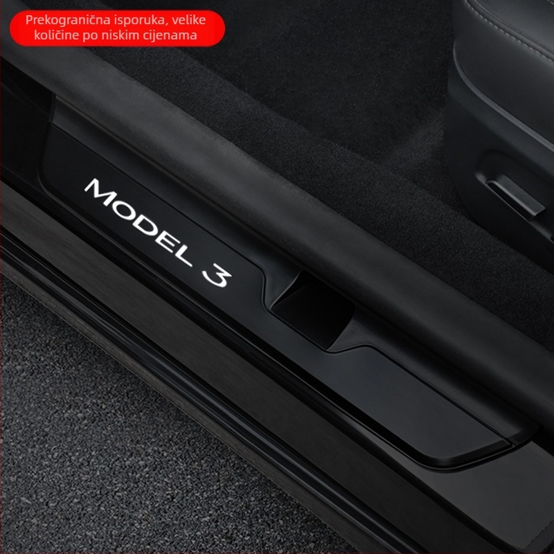 Tesla Model 3 Magnetni senzor od nehrđajućeg čelika – prag vrata i pedala dobrodošlice (Materijal: Nehrđajući čelik; Model: Tesla Model 3 Obnovljena verzija; Transmisija: Automatska; Senzor: Magnetni)