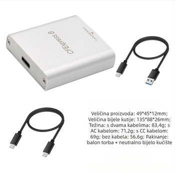 PH862 CFexpress čitač kartica — visoka brzina USB 3.2 (10G), USB-C sučelje, kućište od aluminijskog legura, vanjska instalacija, OEM obrada dostupna.