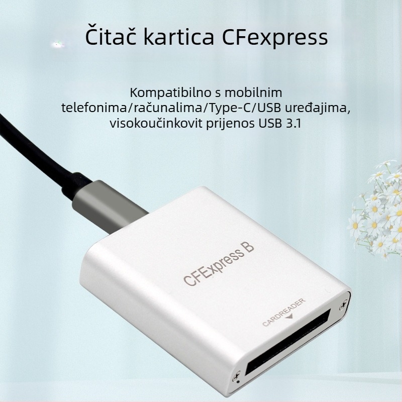 PH862 CFexpress čitač kartica — visoka brzina USB 3.2 (10G), USB-C sučelje, kućište od aluminijskog legura, vanjska instalacija, OEM obrada dostupna.