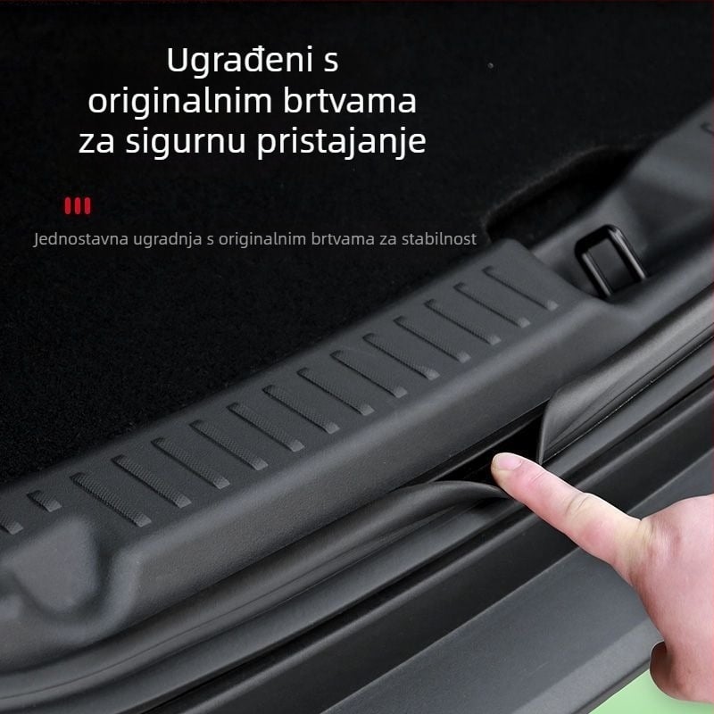Tesla Model Y Prag prtljažnika s kompletnom zaštitom podloge i pedalom, od plastike