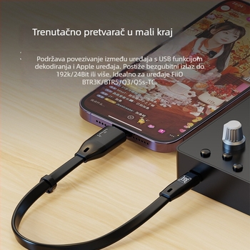 SYRUI SY-187 OTG adapter Lightning–Type-C za iPhone, audio sučelje i čitač USB diska/kartice