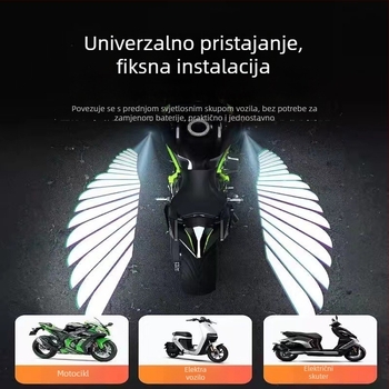 New sanlian Moto Anđeoska krila s LED dobrodošlicom, aluminijska legura, nožni pedal, 9-60V, 3.8A