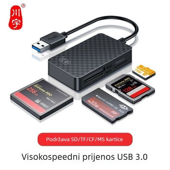 USB 3.0 čitač kartica 4 u 1 – podržava MS, CF, SD i TF kartice