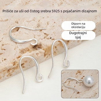 Hongma 925 srebro U-oblik kuka za naušnice, originalni dizajn
