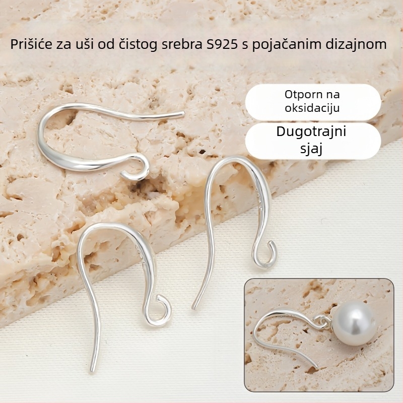 Hongma 925 srebro U-oblik kuka za naušnice, originalni dizajn