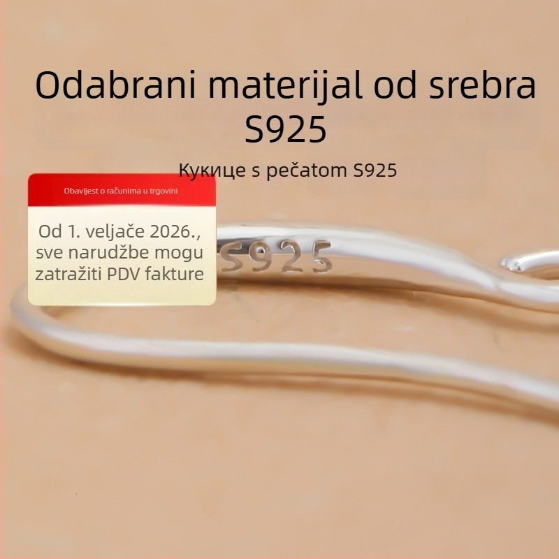 Hongma 925 srebro U-oblik kuka za naušnice, originalni dizajn