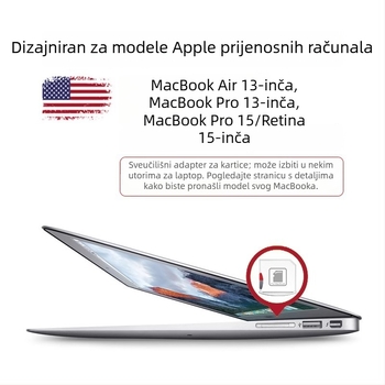 Držač SD/TF kartica za Mac, USB 2.0, vanjska instalacija, kompatibilan s macOS