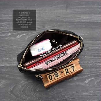 Ženska PU kožna clutch torbica, korejskog stila, novčanik s 1 preklopom, model S803